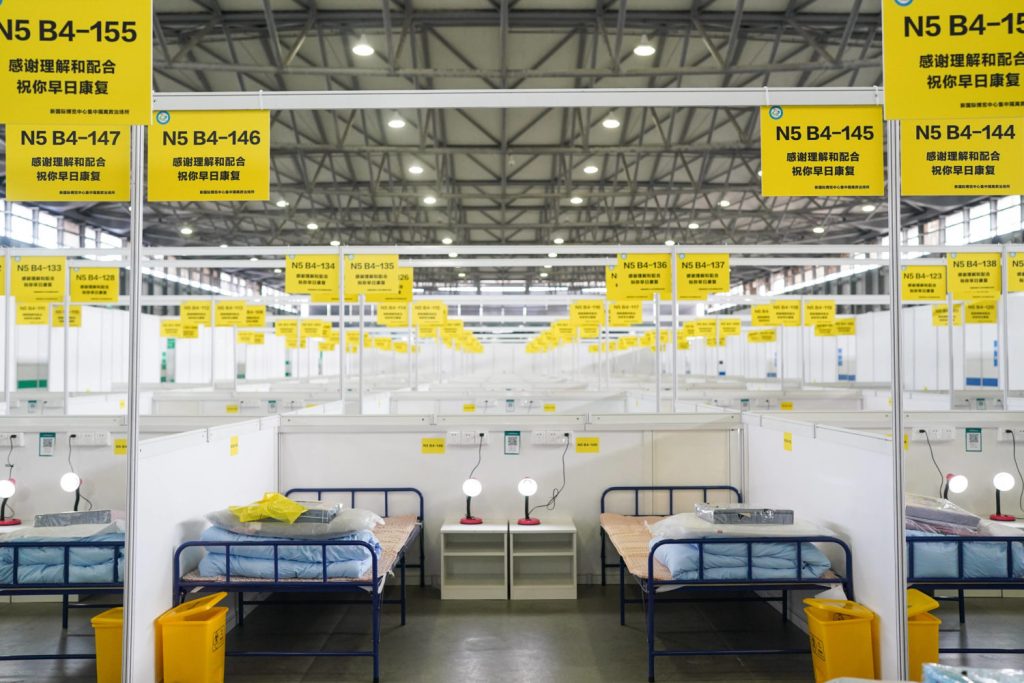 Lockdown in Shanghai: Isolationszentren stehen bereit.