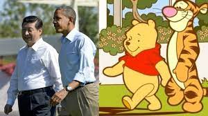 China und Zensur: Eine einstige Kult-Fotomontage in Chinas Internet. Der Vergleich zwischen Xi Jinping und Barack Obama mit Winnie the Pooh und Tigger. Solche Posts sind verboten und werden verfolgt.