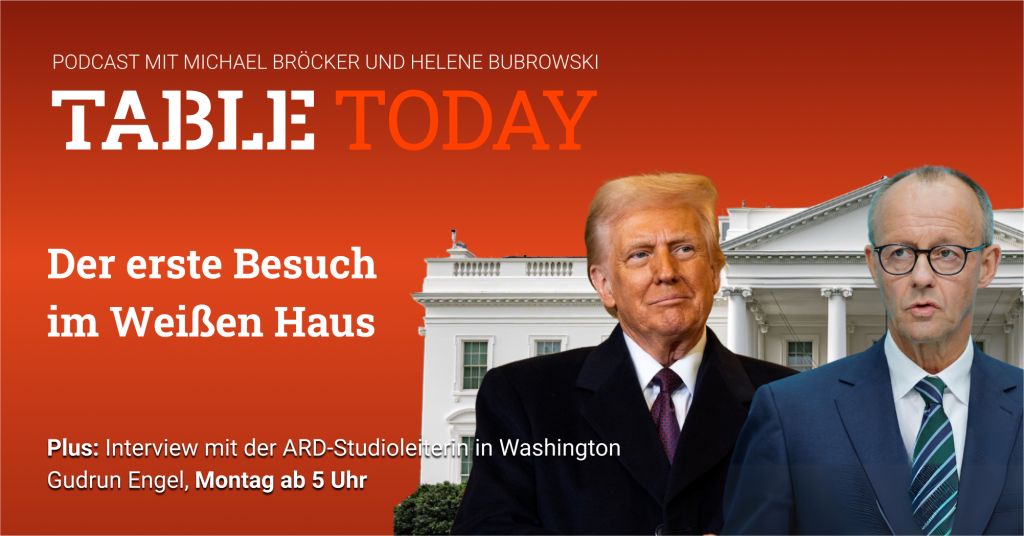 Table.Today. Der erste Besuch im Weißen Haus. Interview mit ARD-Studioleiterin in Washington Gudrun Engel.