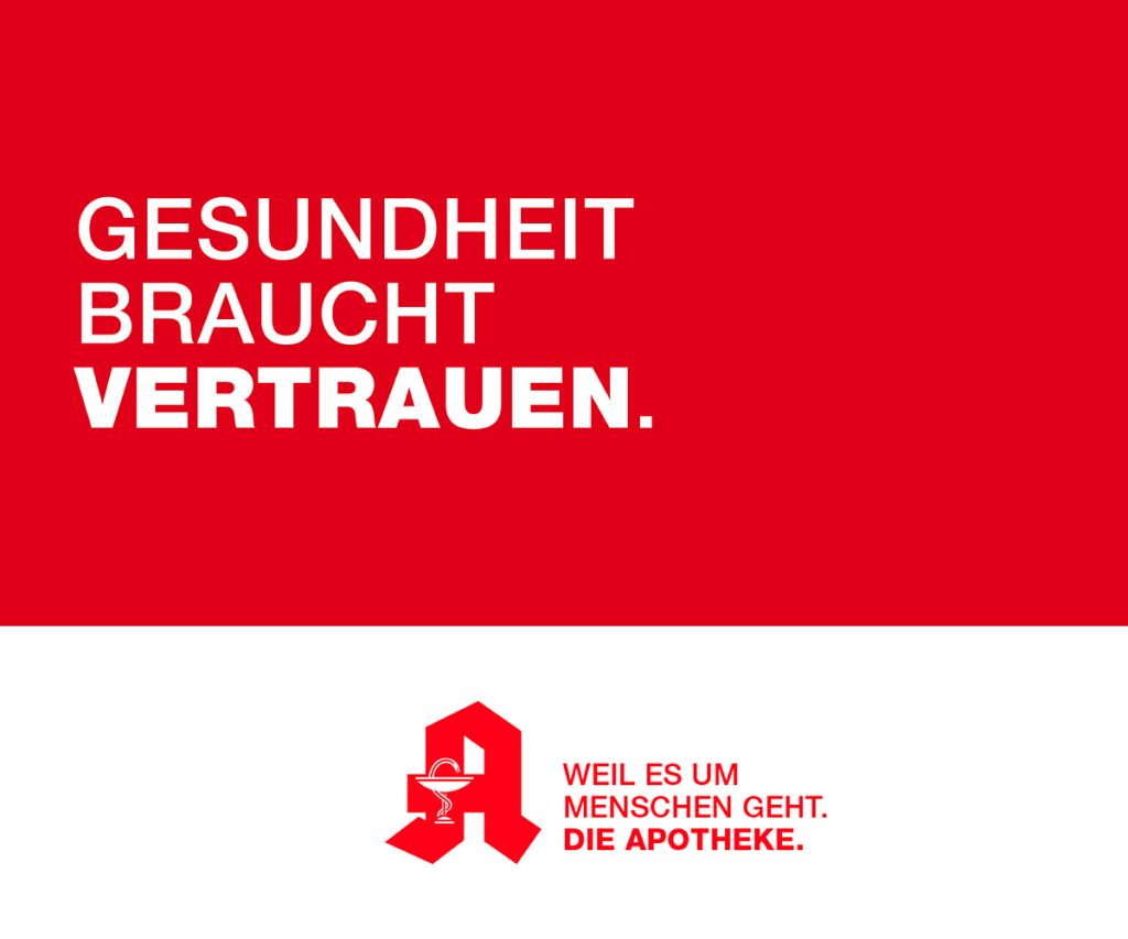 Gesundheit braucht Vertrauen. Weil es um Menschen geht. Die Apotheke